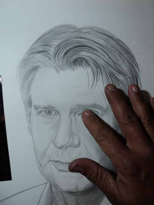 Desenho passo a passo Harrinso Ford