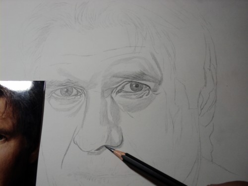 Desenho passo a passo Harrinso Ford