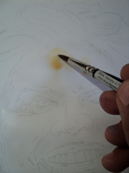 Aquarela passo a passo de Dilma Rousselff
