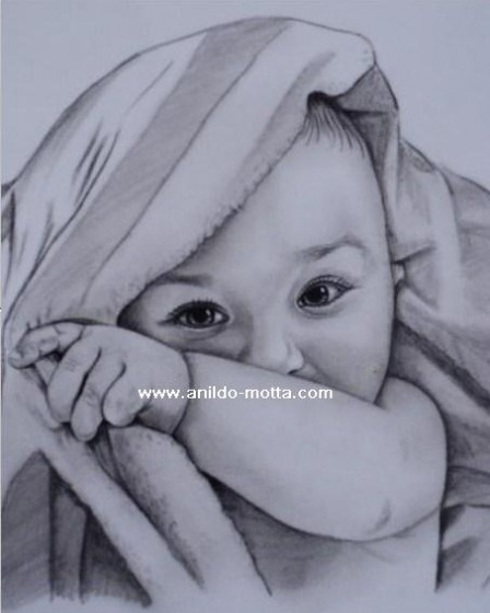 Criança desenho realista Criança desenho realista