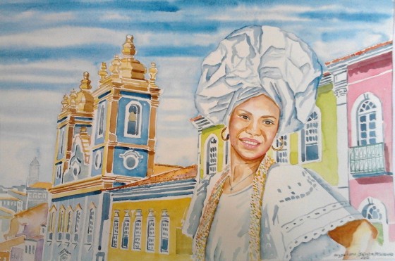 Aquarela de uma baiana