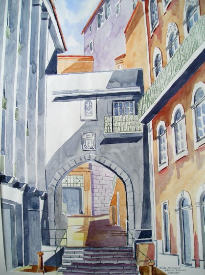 Arco da Almedina. Aquarela Portugal Arco da Almedina. Aquarela Portugal